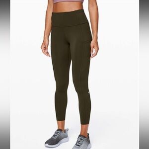 Lululemon Fast and Free Tight II 25" *Non-Reflective Nulux Dark Olive